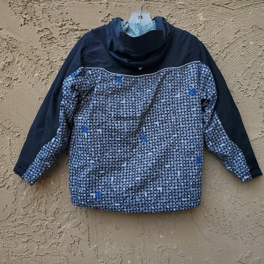 Ripzone Black and Gray Hooded Snow Jacket